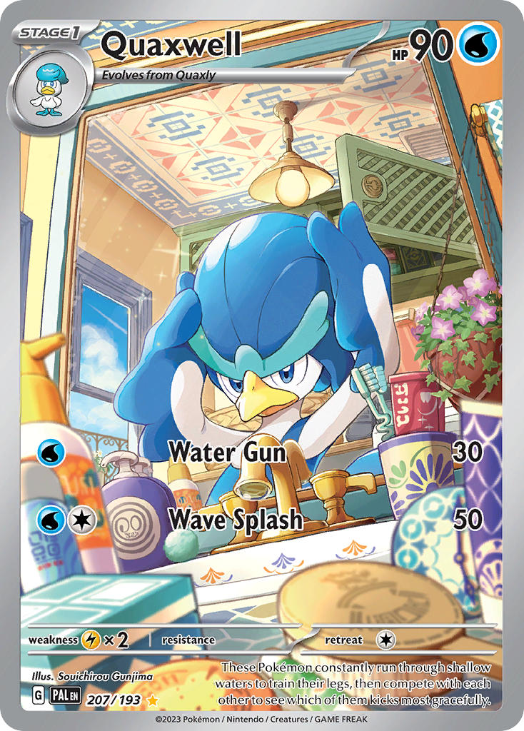 Quaxwell 207/193 Illustration Rare Paldea Evolved Pokémon card