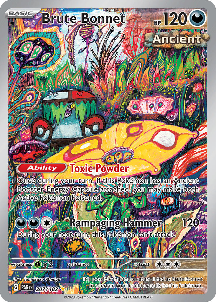 Brute Bonnet 207/182 Illustration Rare Paradox Rift Pokémon card