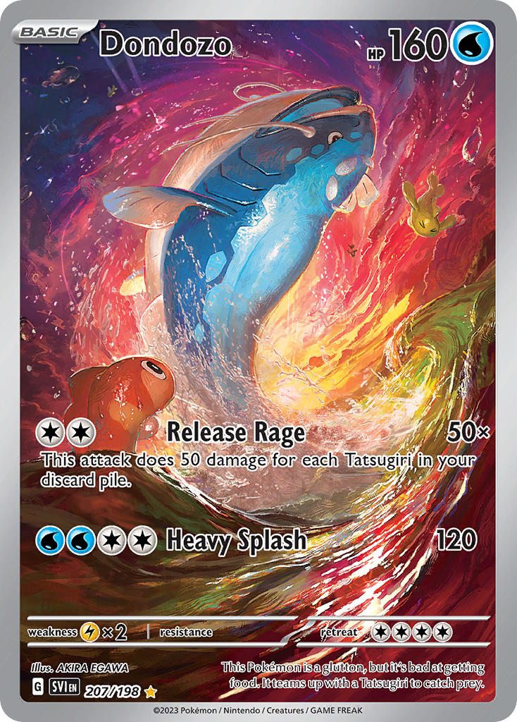 Dondozo 207/198 Illustration Rare Scarlet & Violet Pokémon card