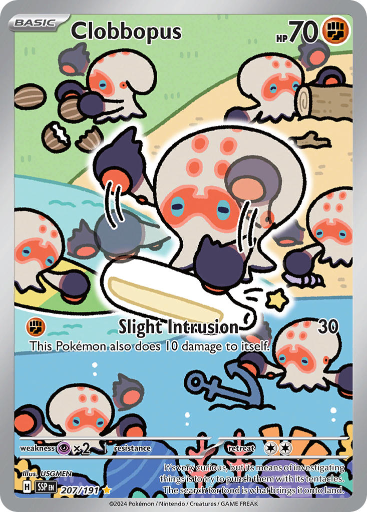 Clobbopus 207/191 Illustration Rare Surging Sparks Pokémon card