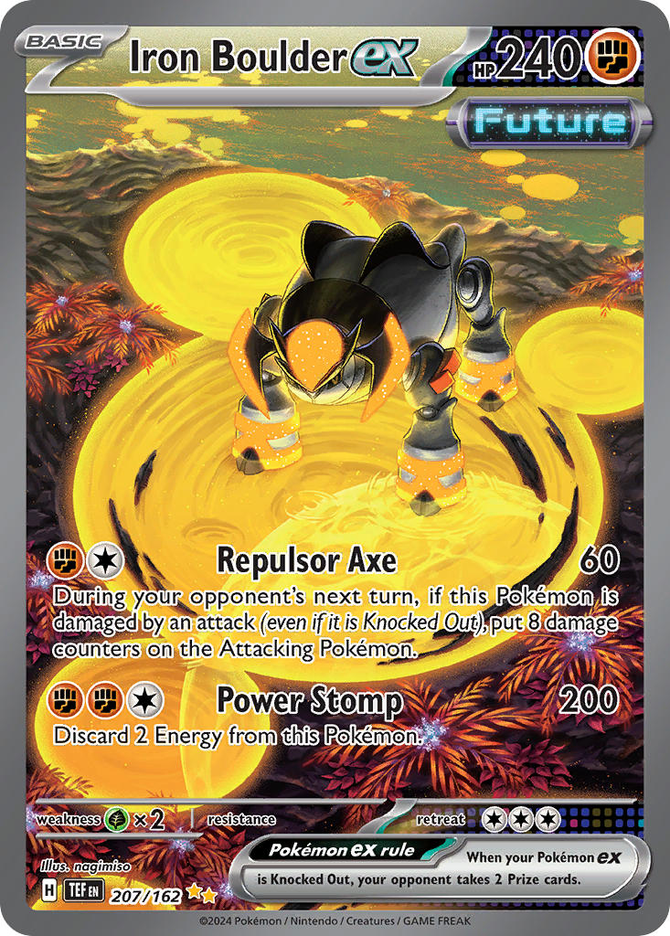 Iron Boulder EX 207/162 Special Illustration Rare Temporal Forces Pokémon card