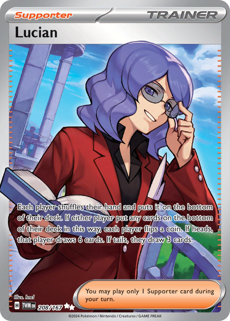 Lucian 208/167 Ultra Rare Twilight Masquerade Pokémon card