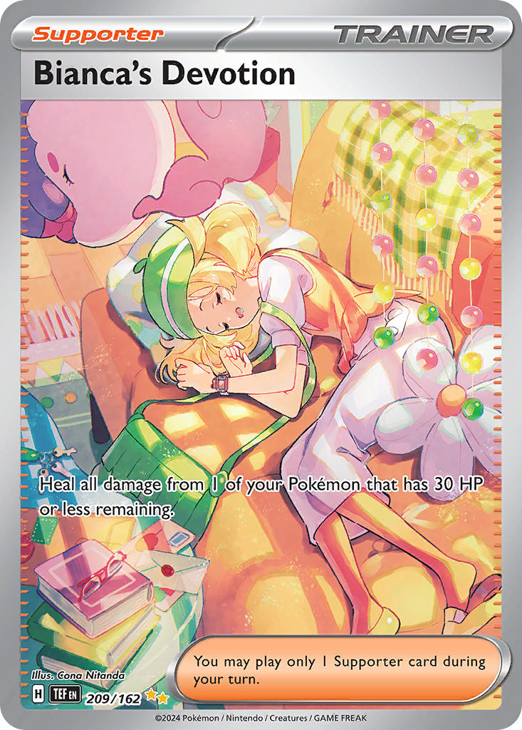 Bianca's Devotion 209/162 Special Illustration Rare Temporal Forces Pokémon card