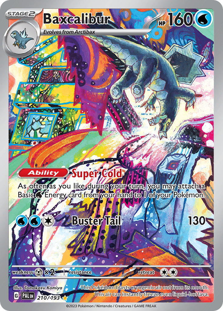 Baxcalibur 210/193 Illustration Rare Paldea Evolved Pokémon card