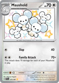Maushold 210/091 Shiny Rare Paldean Fates Pokémon card