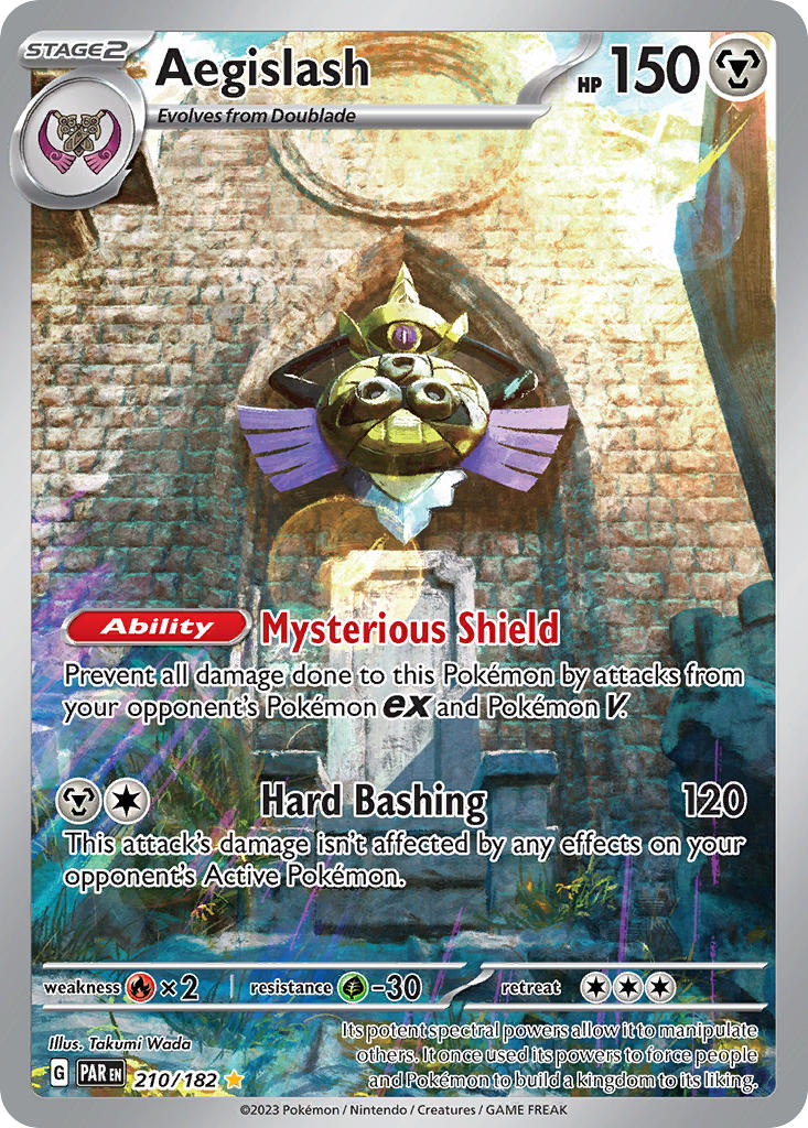 Aegislash 210/182 Illustration Rare Paradox Rift Pokémon card