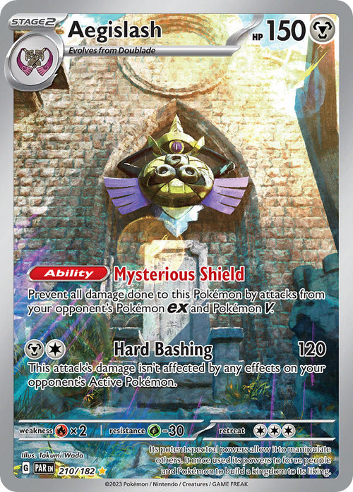 Aegislash 210/182 Illustration Rare Paradox Rift Pokémon card