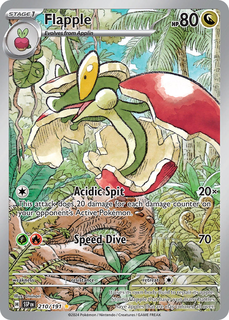 Flapple 210/191 Illustration Rare Surging Sparks Pokémon card