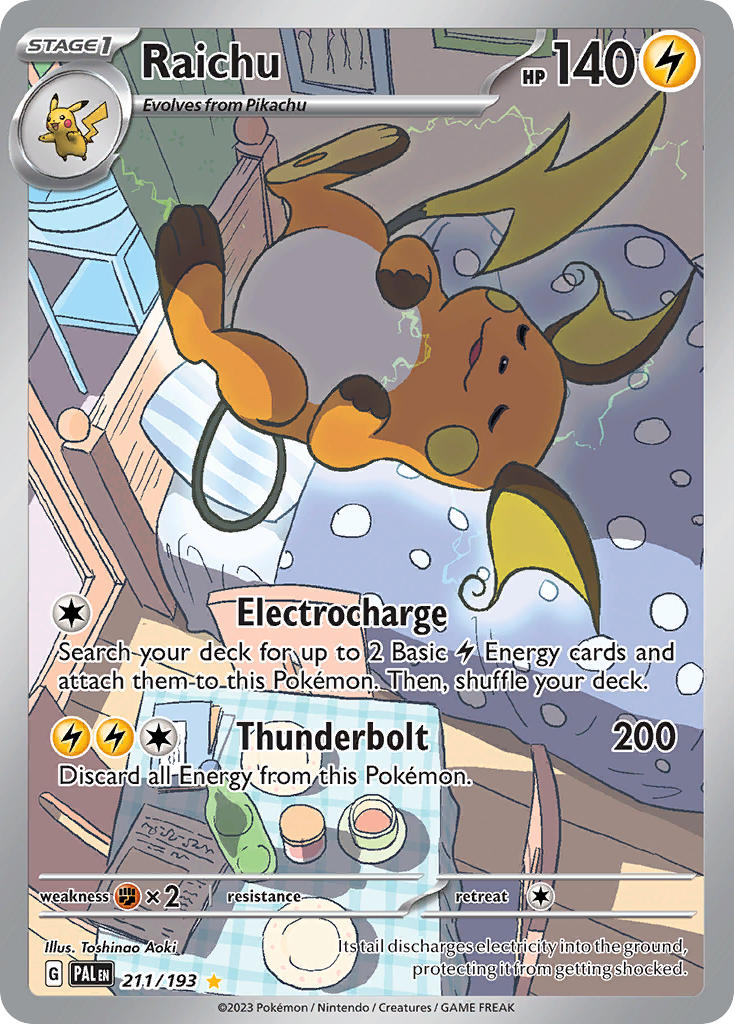Raichu 211/193 Illustration Rare Paldea Evolved Pokémon card