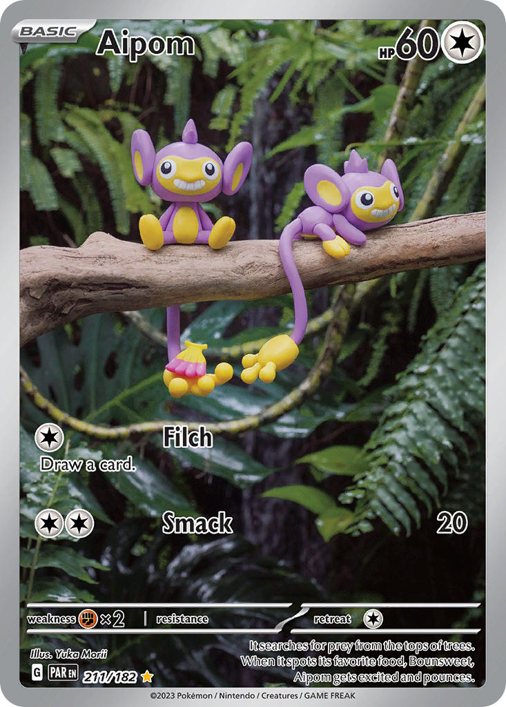 Aipom 211/182 Illustration Rare Paradox Rift Pokémon card