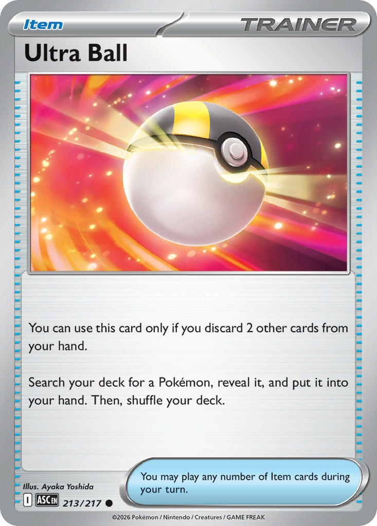 Ultra Ball 213/217 Common Ascended Heroes Pokémon card