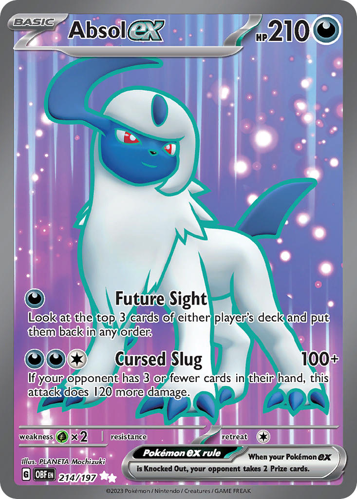 Absol EX 214/197 Ultra Rare Obsidian Flames Pokémon card