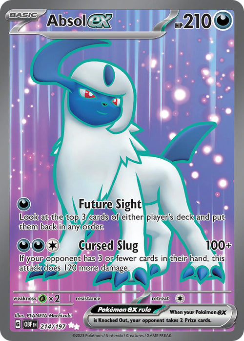 Absol EX 214/197 Ultra Rare Obsidian Flames Pokémon card
