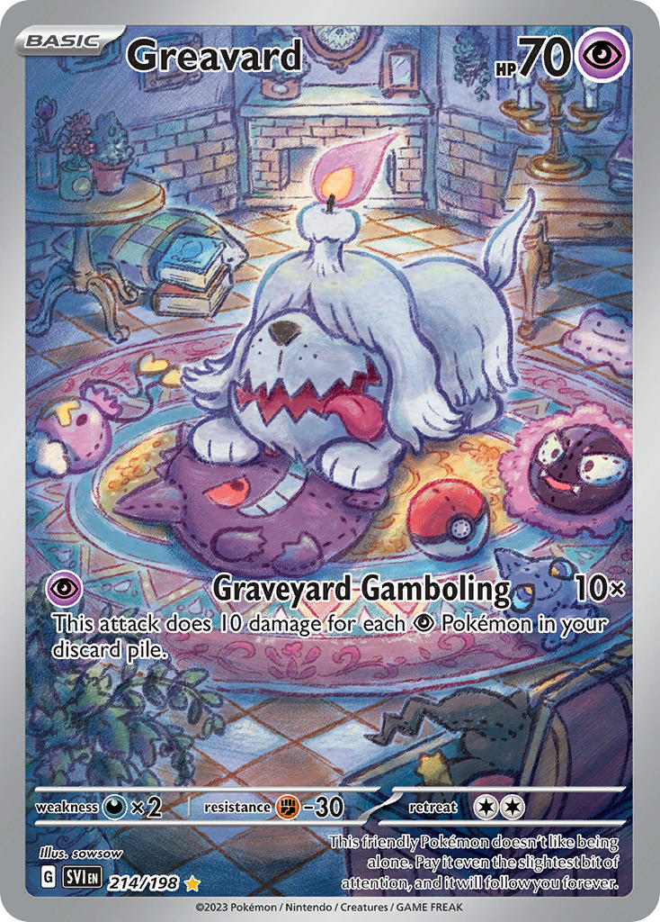 Greavard 214/198 Illustration Rare Scarlet & Violet Pokémon card