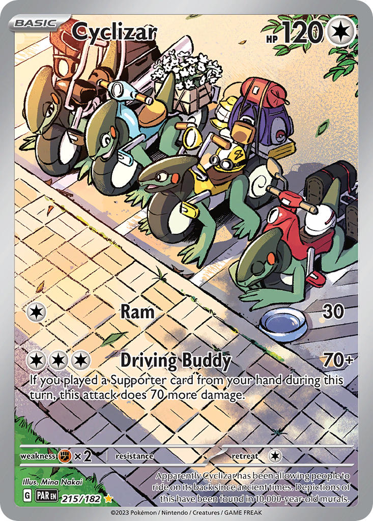 Cyclizar 215/182 Illustration Rare Paradox Rift Pokémon card