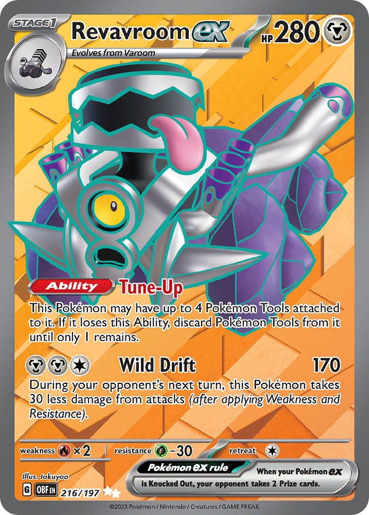 Revavroom EX 216/197 Ultra Rare Obsidian Flames Pokémon card