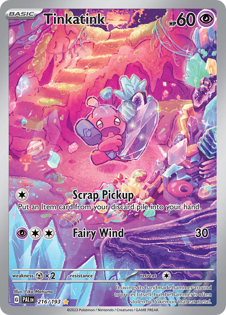 Tinkatink 216/193 Illustration Rare Paldea Evolved Pokémon card