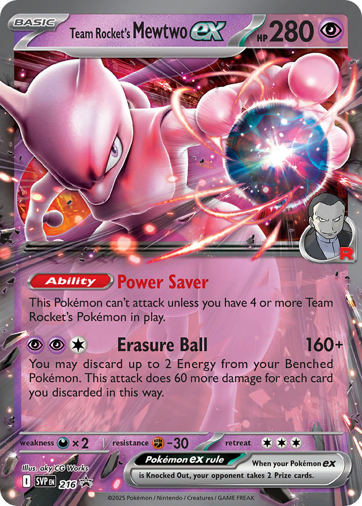 Team Rocket's Mewtwo EX 216/SVP Promo Scarlet & Violet Promos Pokémon card