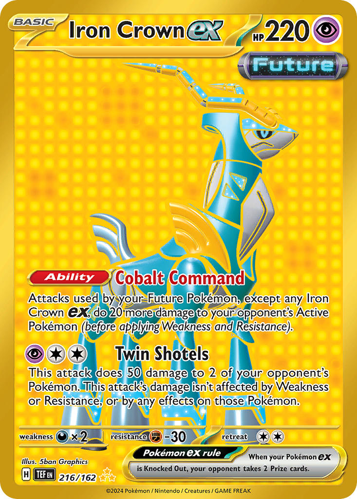 Iron Crown EX 216/162 Hyper Rare Temporal Forces Pokémon card