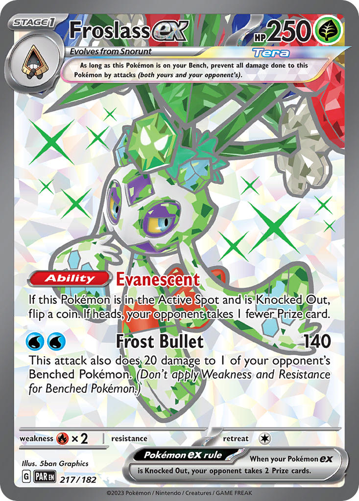 Froslass EX 217/182 Ultra Rare Paradox Rift Pokémon card