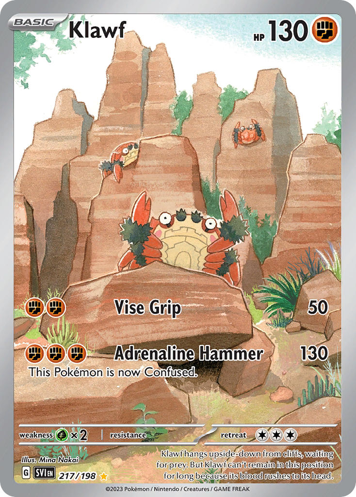 Klawf 217/198 Illustration Rare Scarlet & Violet Pokémon card
