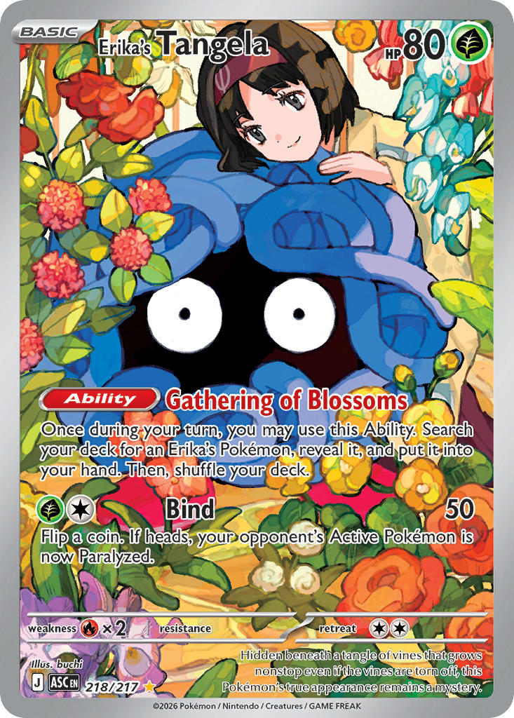 Erika's Tangela 218/217 Illustration Rare Ascended Heroes Pokémon card