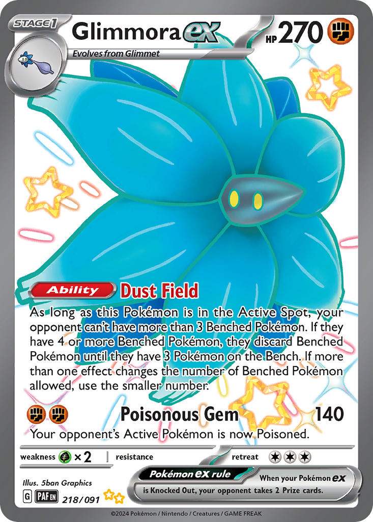 Glimmora EX 218/091 Shiny Ultra Rare Paldean Fates Pokémon card
