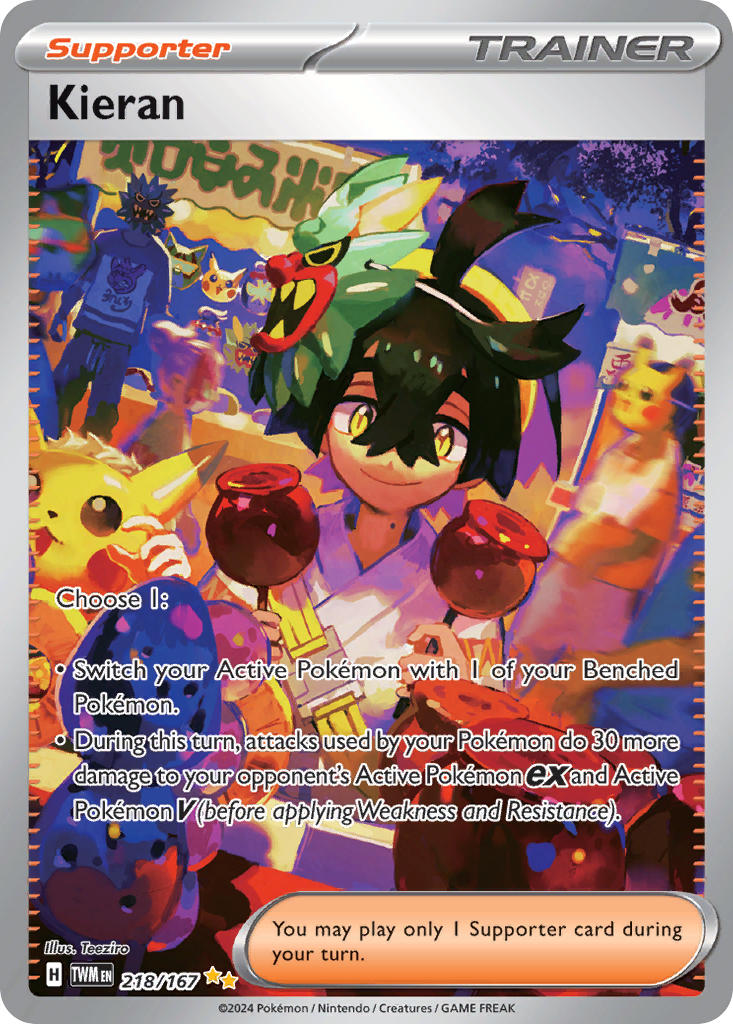 Kieran 218/167 Special Illustration Rare Twilight Masquerade Pokémon card