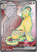 Team Rocket's Persian EX 219/182 Ultra Rare Destined Rivals Pokémon card