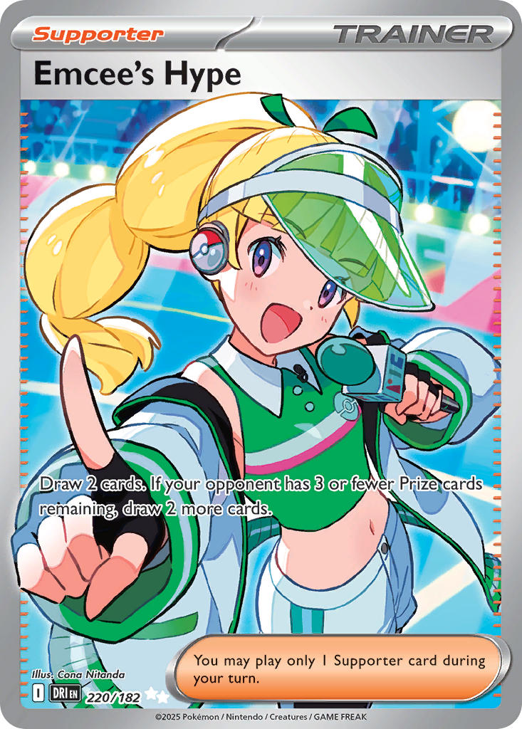 Emcee's Hype 220/182 Ultra Rare Destined Rivals Pokémon card
