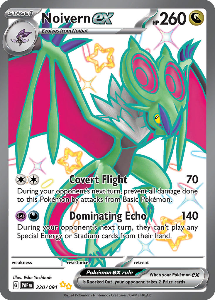 Noivern EX 220/091 Shiny Ultra Rare Paldean Fates Pokémon card