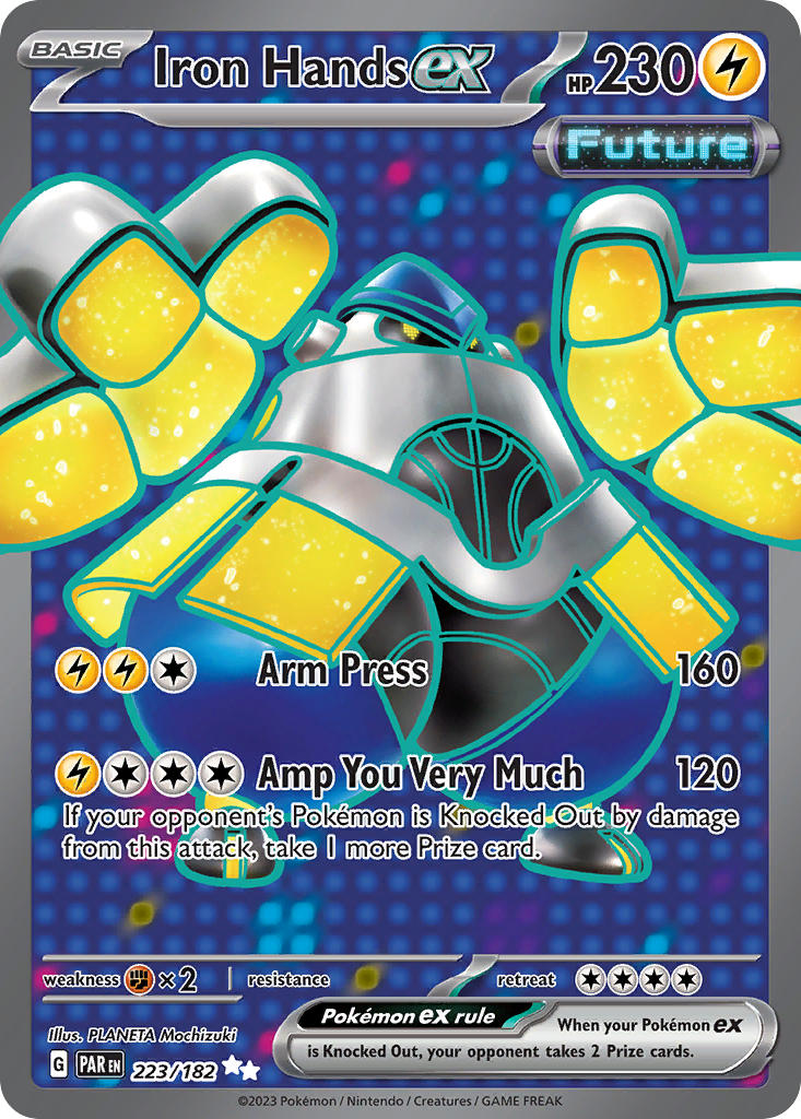 Iron Hands EX 223/182 Ultra Rare Paradox Rift Pokémon card