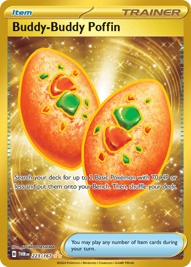 Buddy-Buddy Poffin 223/167 Hyper Rare Twilight Masquerade Pokémon card