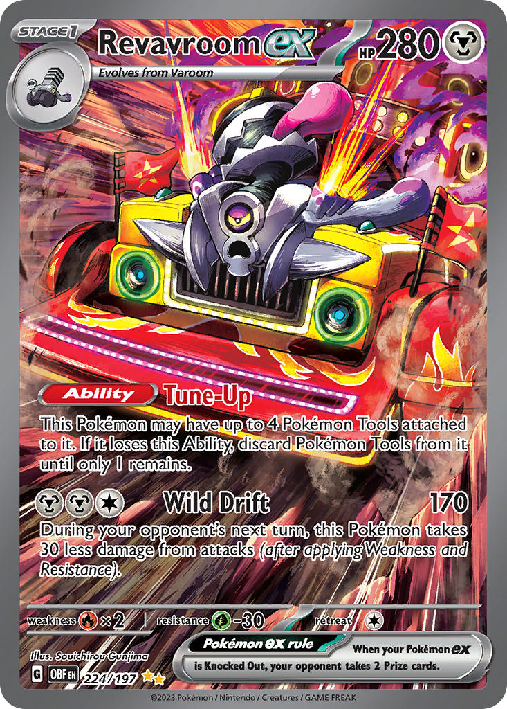Revavroom EX 224/197 Special Illustration Rare Obsidian Flames Pokémon card