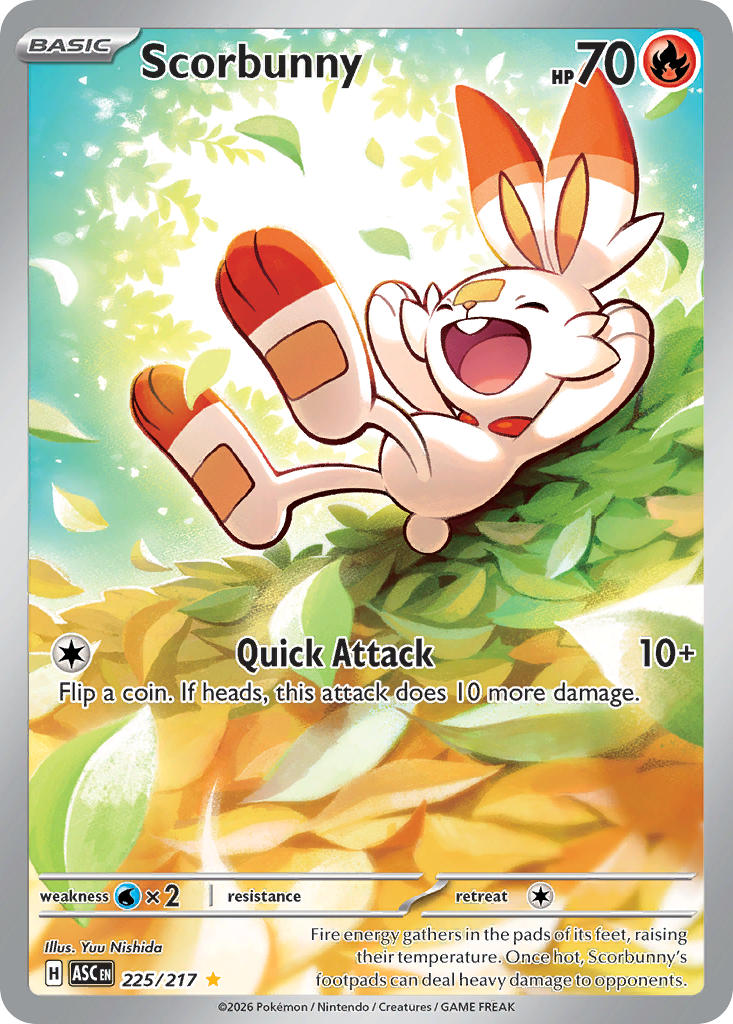Scorbunny 225/217 Illustration Rare Ascended Heroes Pokémon card