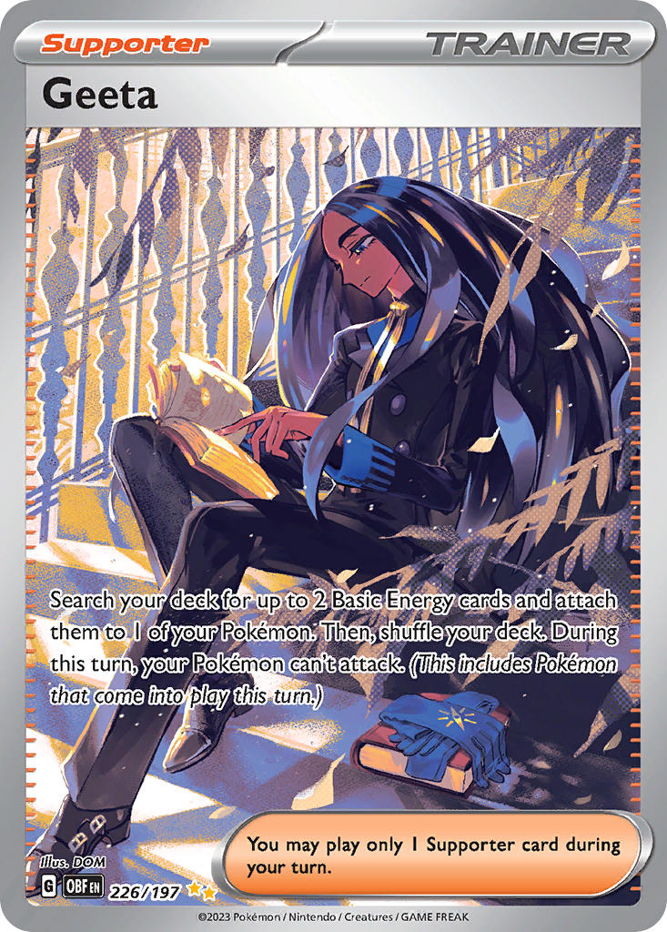Geeta 226/197 Special Illustration Rare Obsidian Flames Pokémon card