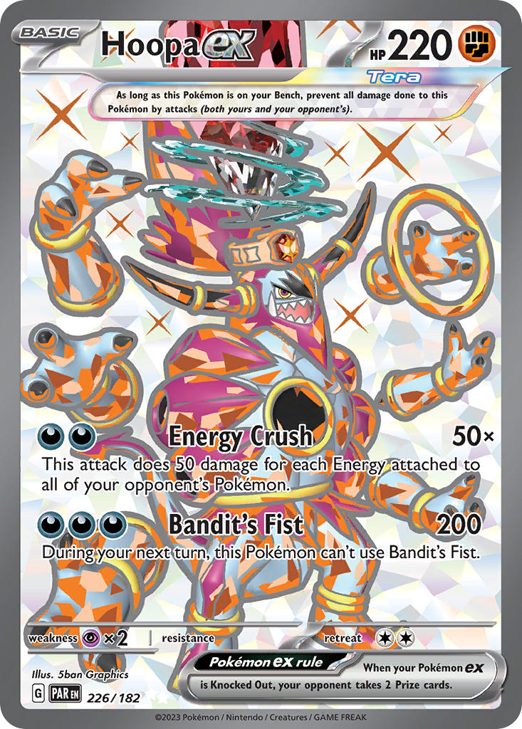 Hoopa EX 226/182 Ultra Rare Paradox Rift Pokémon card