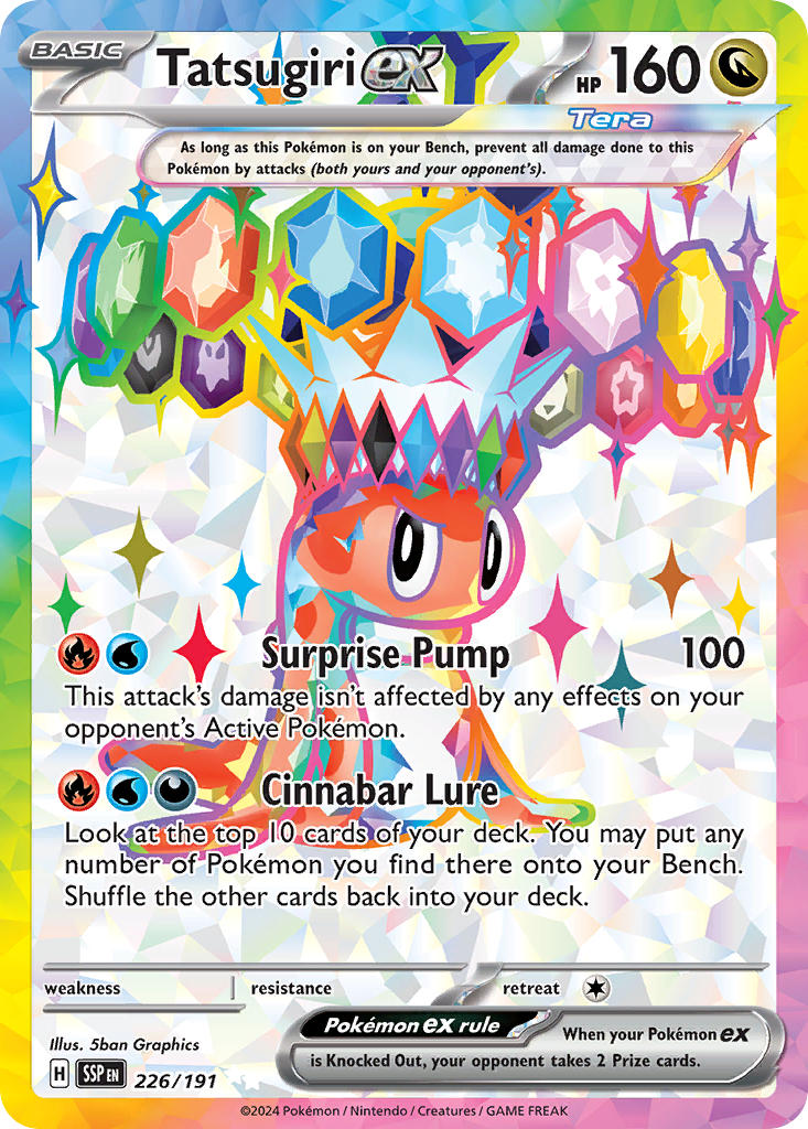 Tatsugiri EX 226/191 Ultra Rare Surging Sparks Pokémon card