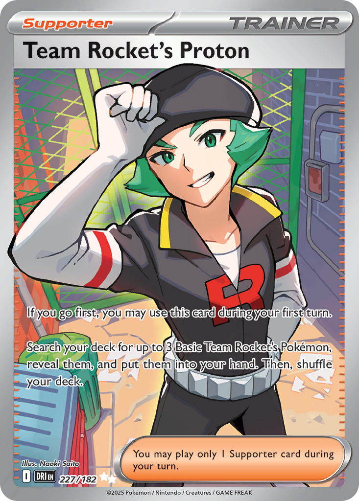 Team Rocket's Proton 227/182 Ultra Rare Destined Rivals Pokémon card