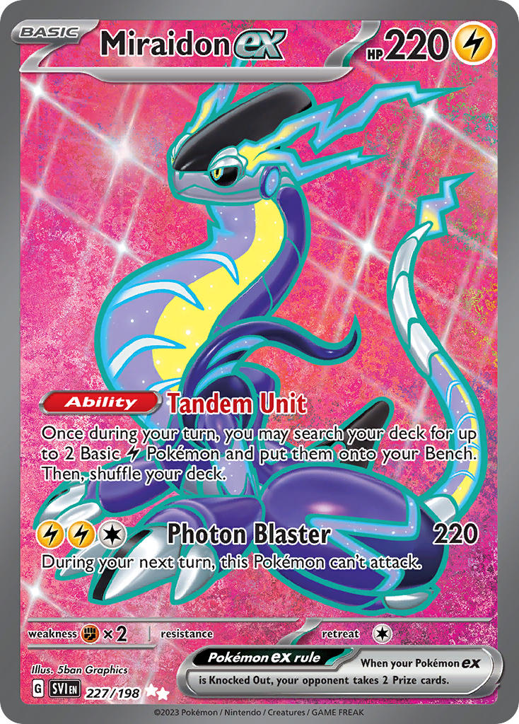 Miraidon EX 227/198 Ultra Rare Scarlet & Violet Pokémon card