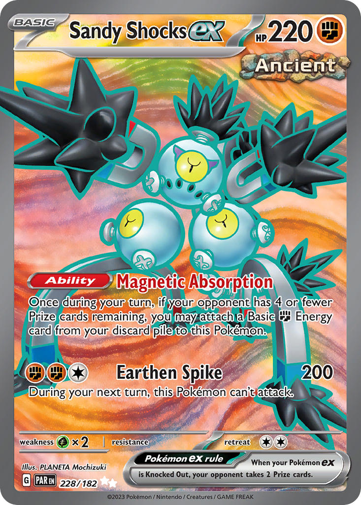 Sandy Shocks EX 228/182 Ultra Rare Paradox Rift Pokémon card