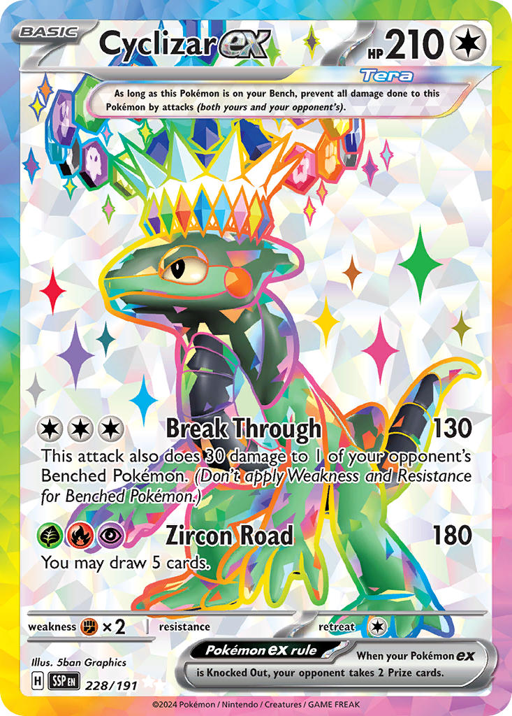 Cyclizar EX 228/191 Ultra Rare Surging Sparks Pokémon card