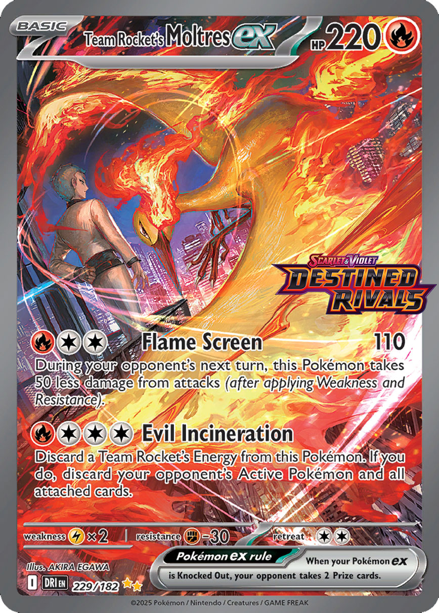 Team Rocket's Moltres EX 229/182