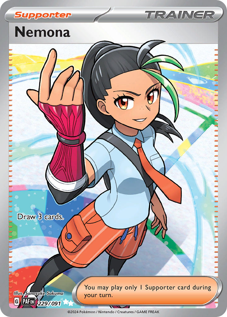 Nemona 229/091 Ultra Rare Paldean Fates Pokémon card
