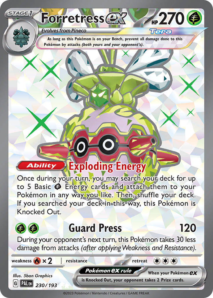 Forretress EX 230/193 Ultra Rare Paldea Evolved Pokémon card