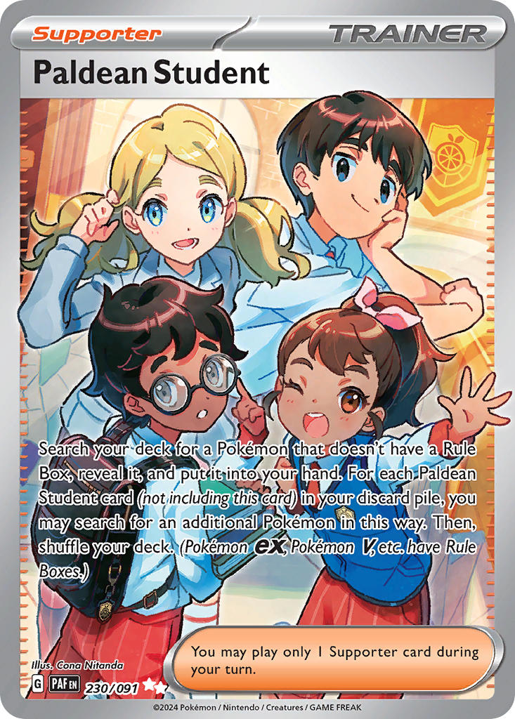 Paldean Student 230/091 Ultra Rare Paldean Fates Pokémon card