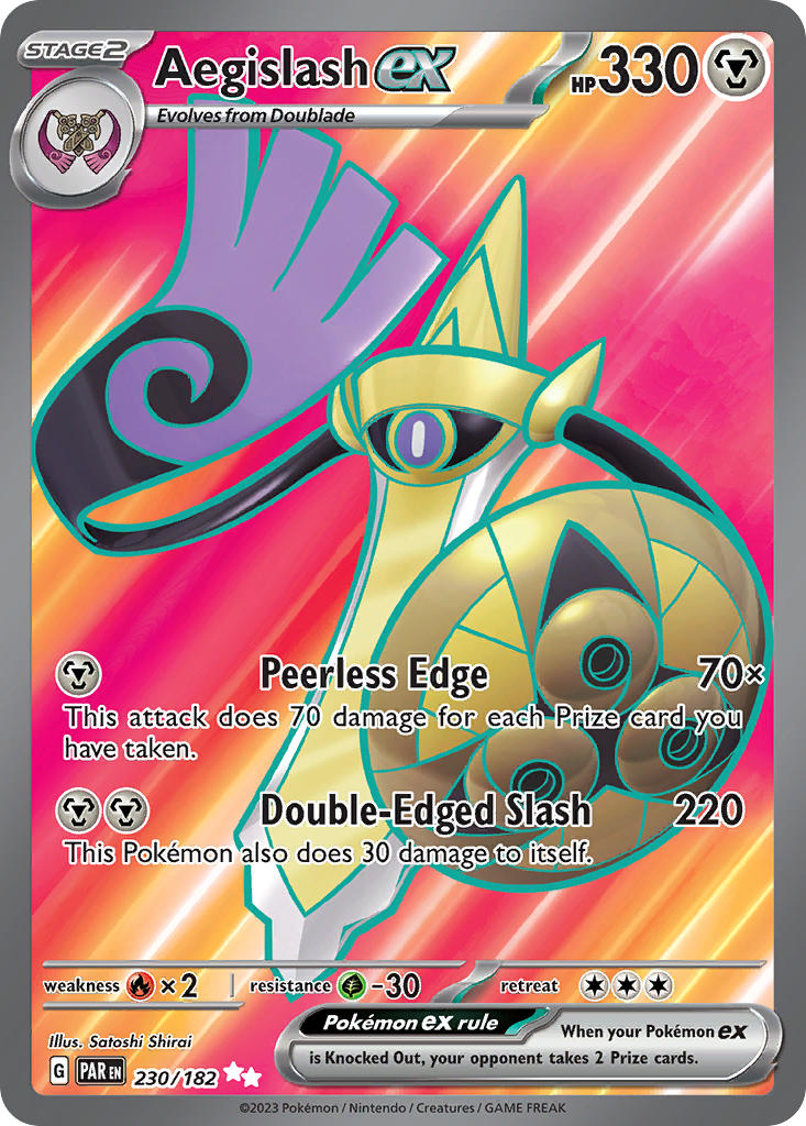 Aegislash EX 230/182 Ultra Rare Paradox Rift Pokémon card