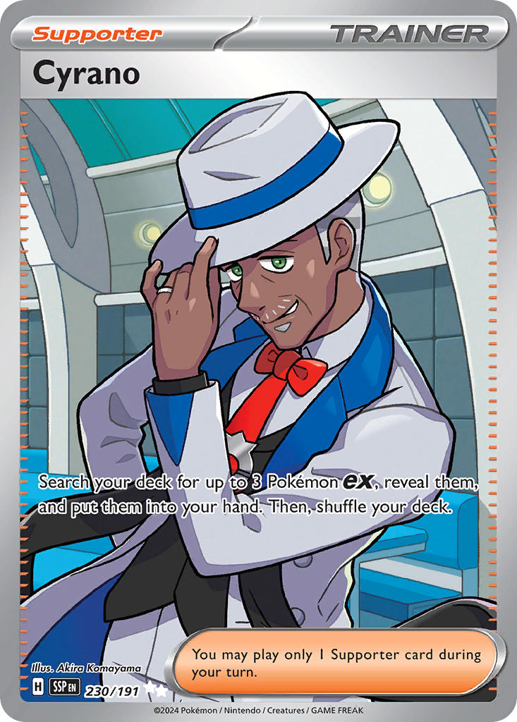 Cyrano 230/191 Ultra Rare Surging Sparks Pokémon card