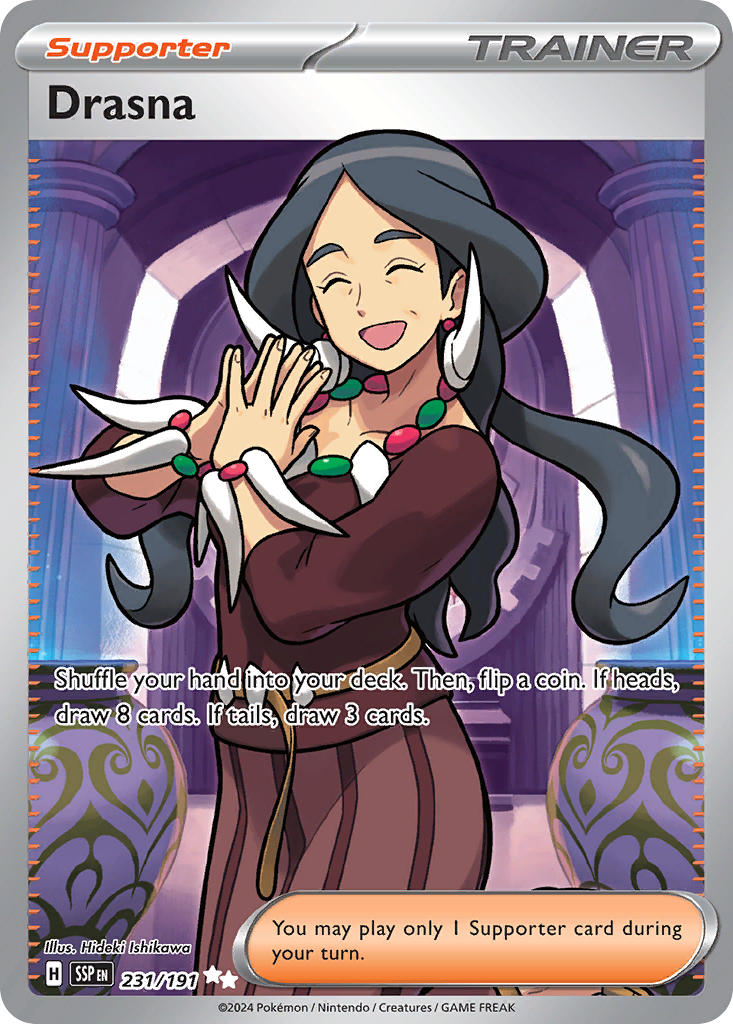 Drasna 231/191 Ultra Rare Surging Sparks Pokémon card