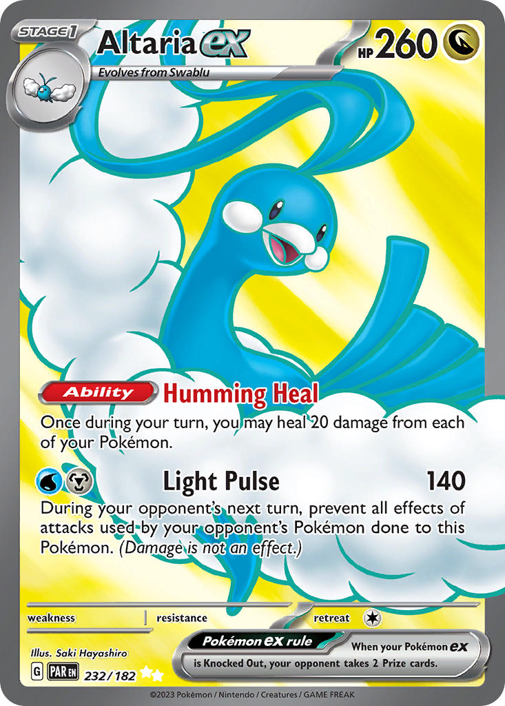 Altaria EX 232/182 Ultra Rare Paradox Rift Pokémon card